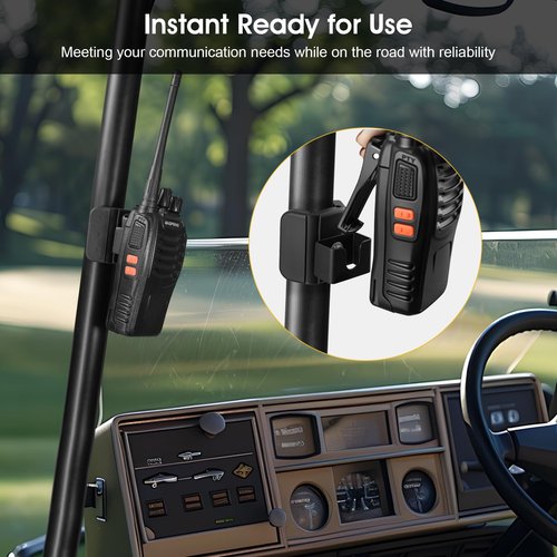 Drill-Free Universal Magnetic CB Radio Mic Holder, Flexible Mount with No-Scratch Rubber Magnet Base for Speaker Microphone, Handset, Walkie Talkie, Fits Truck, Golf Cart, UTV, Off-Road Vehicle