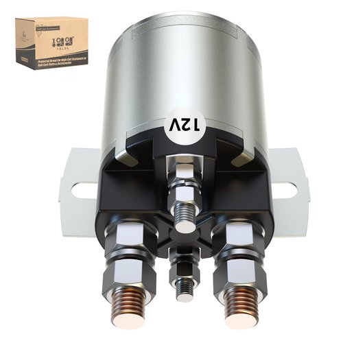 10L0L 12V Starter Solenoid for Yamaha G2/ G8/ G9/ G11/ G14/ G16/ G20 Gas Golf Cart 1985-2002, 4 Terminal 200A Solenoid Assembly, Replace JF2-H1950-00, JR3-H1950-00, J38-81950-01