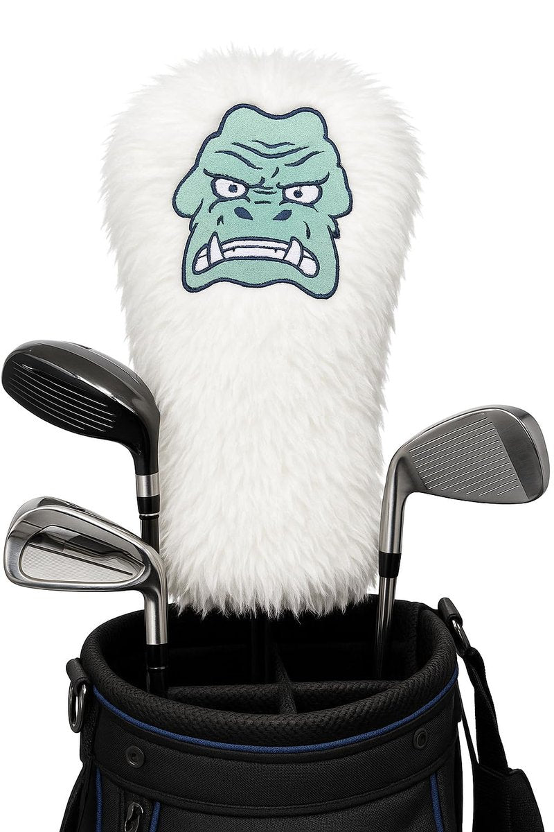 Yeti Golf Driver Headcover – Funny Bigfoot Sasquatch Head Cover for Men – Fluffy Plush 460cc Animal Club Protector – Unique Novelty Gift for Dad, Boyfriend, or Golfer