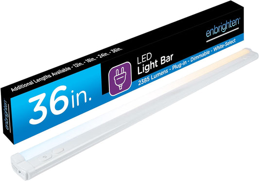 Enbrighten 24-Inch Dimmable Under Cabinet Lights - 1560 Lumens, 5 White Settings, Linkable Kitchen Lighting