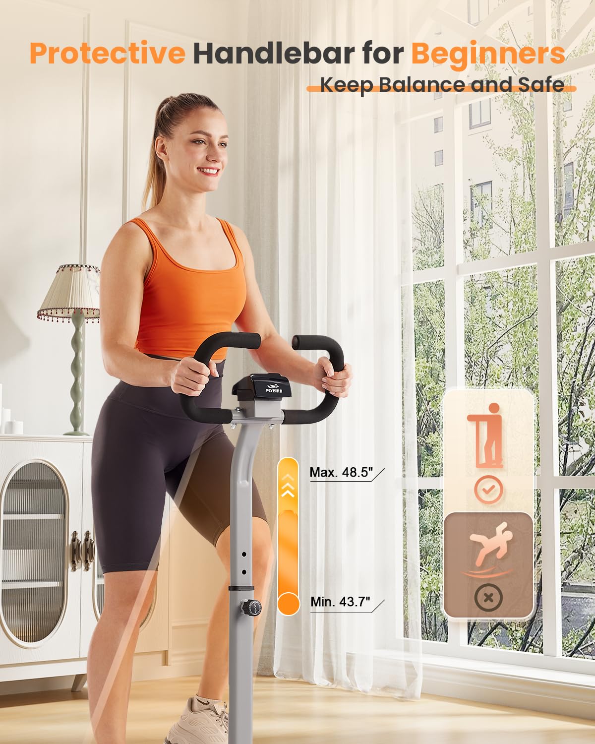 FLYBIRD Stepper with Handlebar, Twist Stair Stepper for Exercises for Leg Workout, 330LB Weight Capacity, Low-Impact Home Cardio Machine Suitable for Beginners 2026 Version