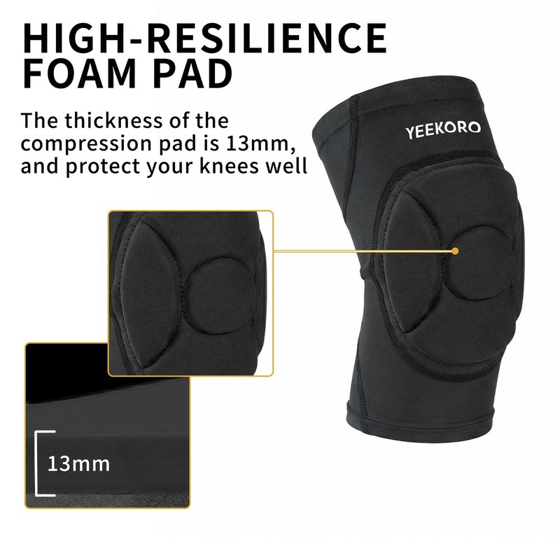 YEEKORO Kids/Youth Knee Pads + Elbow Pads, Compression Support Sleeve with Thickened Pad, Breathable & Lightweight Protective Gear for Basketball Wrestling Football Volleyball Snowboarding Dance(S)