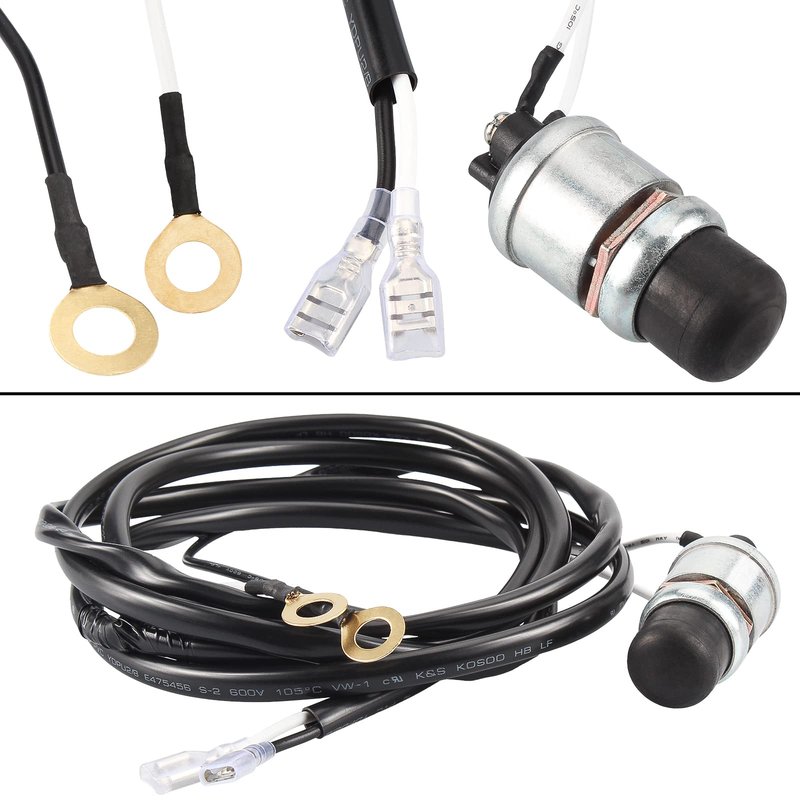 Dewkake Golf Cart Horn Kit Floor Mount Button for EZGO, Club Car, Ya-ma-ha, 12 V