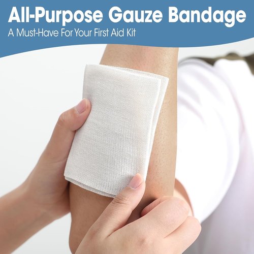 AZEN Sterile Gauze Pads - 50 Pack Non-Stick 3" x 4" Cotton Sponges for Wound Care & First Aid