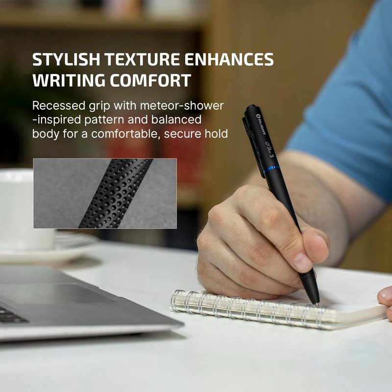 OLIGHT O'Pen 3 EDC Pen Light,120 Lumens with Green Beam, Red and White, USB-C Rechargeable LED Flashlight for Office, Writing, Presentation, Outdoor Uses, Professional Business Gift(Black)