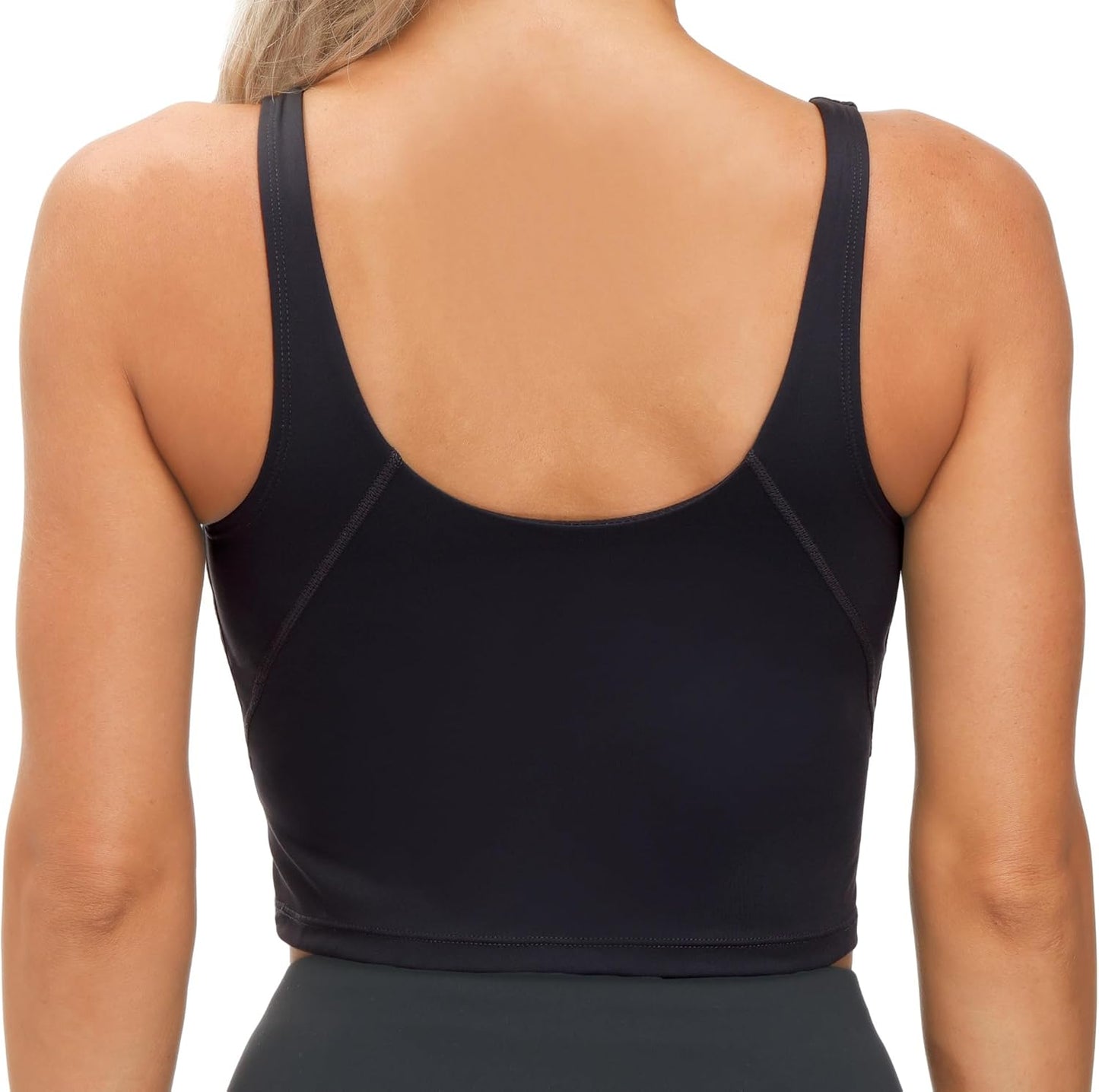 The Gym People Women's Longline Wirefree Sports Bra - Padded Medium Support | Comfortable Fit