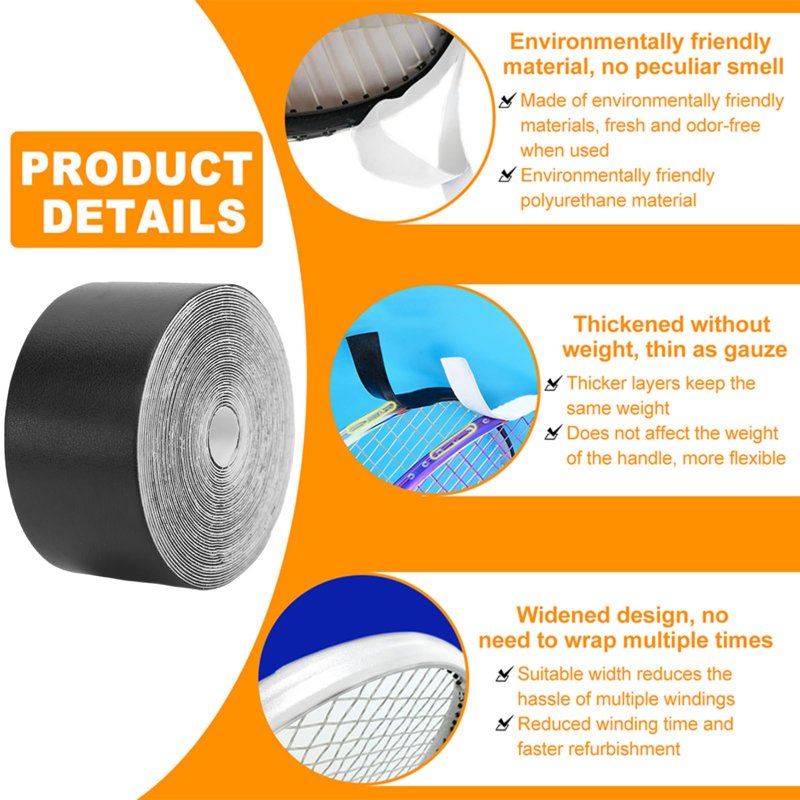 OUKENS Premium Tennis Racket Tape | 5m Racquet Head Protection Guard | Anti-Scratch Frame Tape for Tennis, Padel, Squash Rackets | Durable Head Tape & Finishing Tape