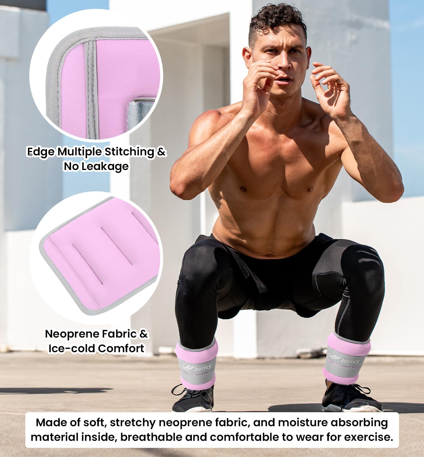 Skiennix Ankle Weights - Adjustable 1-20 LBS for Men & Women | Perfect for Fitness, Therapy & Workouts