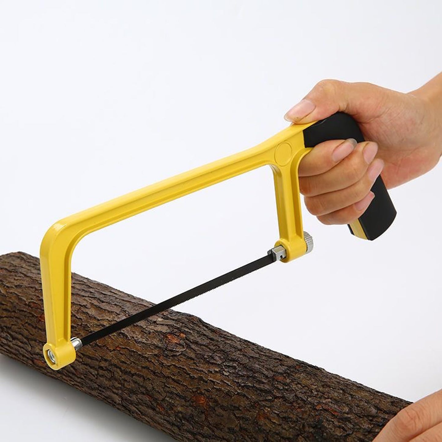 Mini Metal Mitre Box and Saw Set, 6 Inch Extra Fine Cut Hand Saw, 5.3 Inch Small Aluminum Miter Box with 3 Hacksaw Replacement Blades for Crafts, Hobby Projects, Cutting Wood, Soft Metal