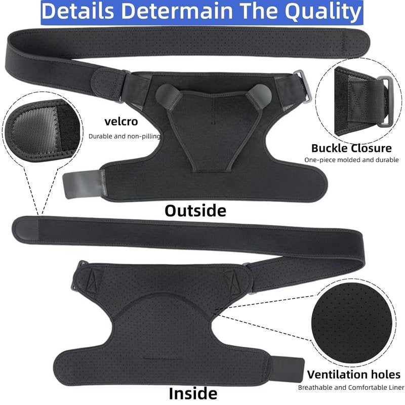Shoulder Brace for Men and Women - Rotator Cuff Brace Compression Sleeve for Torn Rotator Cuff, Arm Sling Dislocated AC Joint, Injuries Shoulder Support Wrap for Pain Relief.