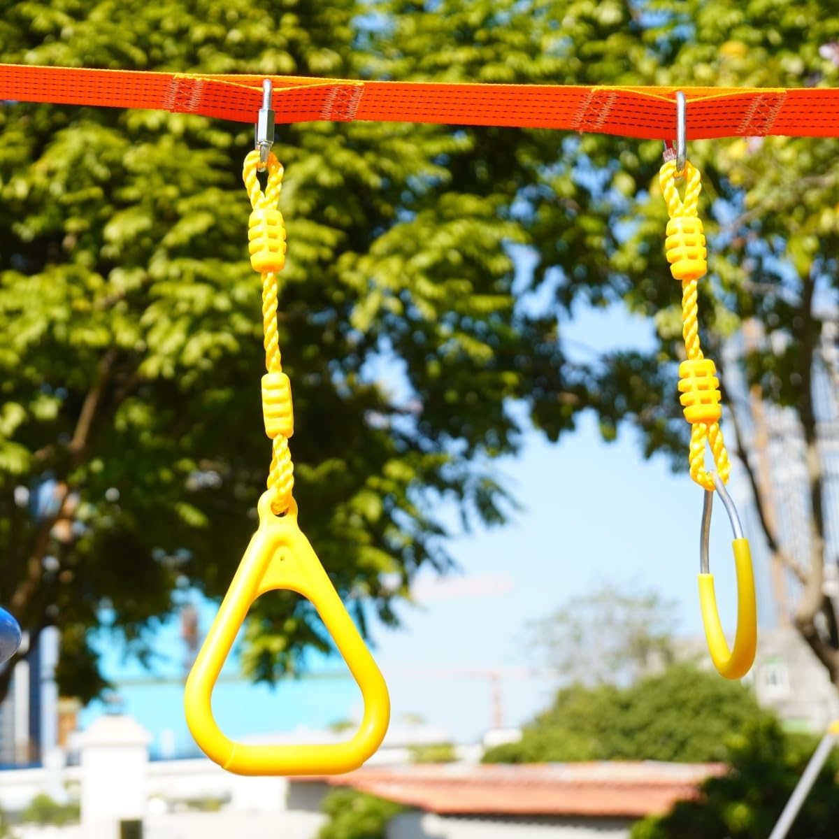 Skiennix Climbing Gymnastic Rings for Kids - Durable Obstacle Course Set for Outdoor Play