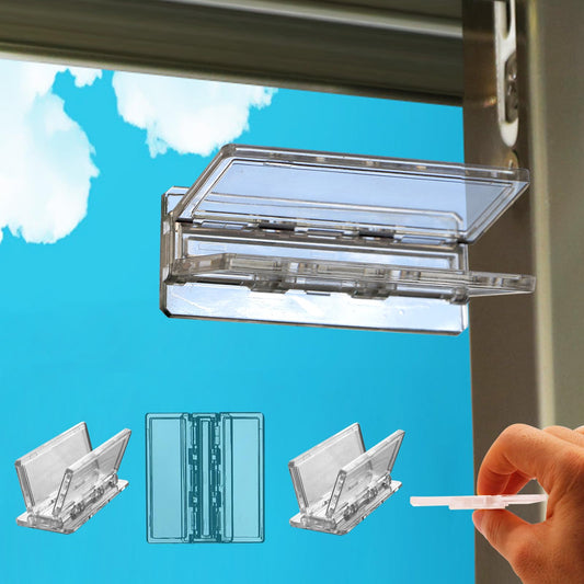 Sliding Door Lock for Child Proofing 4 Pack, Child Safety Patio Door Locks for Sliding Glass Door, Adhesive Window Door Stopper for Kids and Baby Proofing. Security Windows Locks for Toddler and Pet