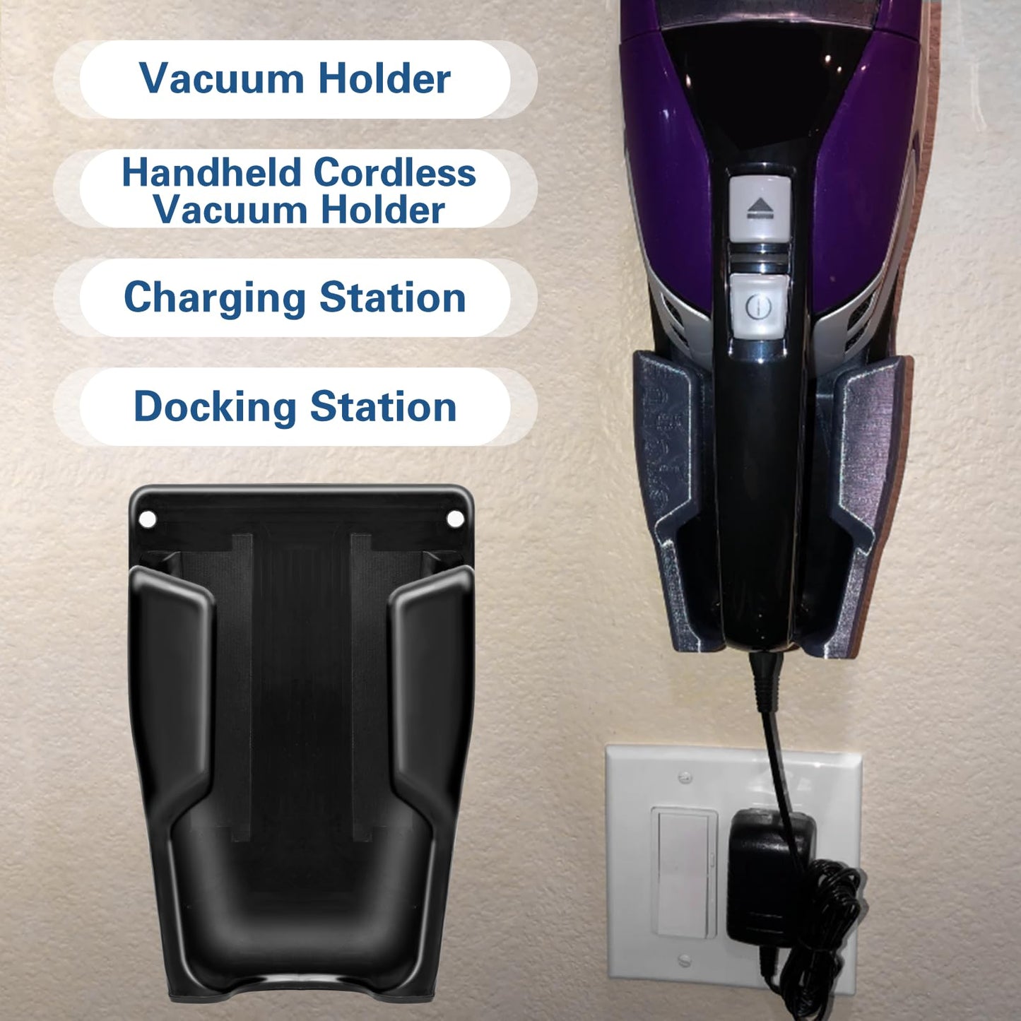 BROQIXIN Wall Mount for Bissell Pet Hair Eraser Handheld Vacuum | Compatible with Models 2390, 2390A, 2284W, 23903 & Auto-Mate