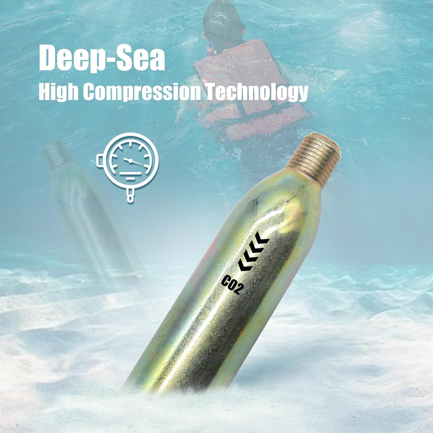 24 Gram CO2 Cartridge - Auto/Manual PFD Life Jacket Rearming Kit | Metal Cartridge for Safety