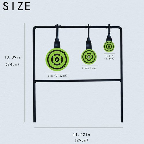 STRONCHUANStronchuan Bb Gun Target, for Backyard, Bb Gun Metal Target, Automatic Reset, Round, Iron, Portable Design (Round)