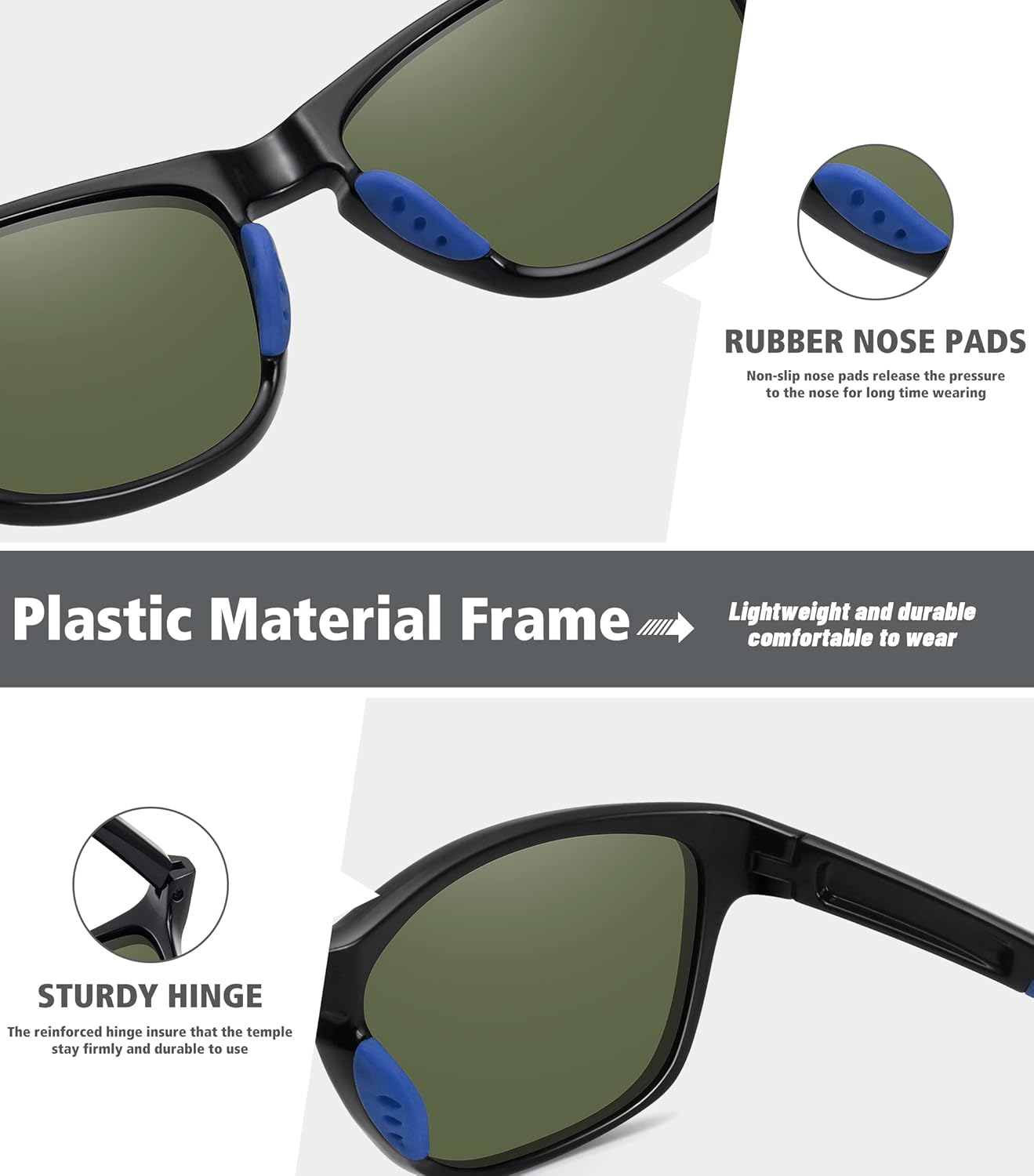 MEETSUN Polarized Sports Sunglasses - UV400 Protection for Driving, Running, Cycling & Fishing