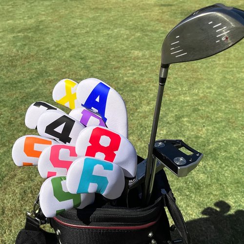 Golf Iron Covers with Colorful Number Neoprene Golf Iron Head Cover,Golf Club Head Covers for Iron Fit All Brands Golf Irons Headcovers 4/10pcs
