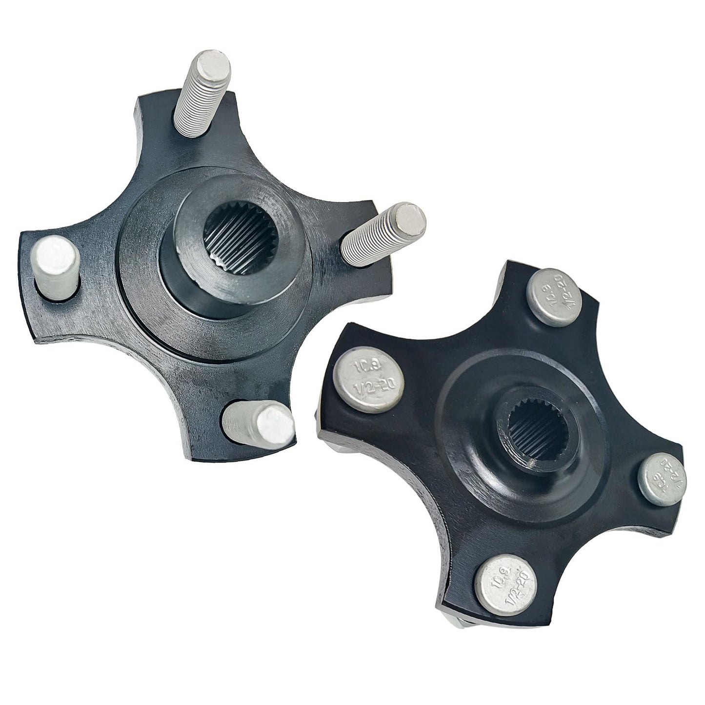 LOSTAR Rear Wheel Hub Flange Plate with Nuts Fit for 2008-Up EZGO RXV Gas & Electric Golf Cart, Axle Hub Assembly Replaces 604112/615604(Driver and Passenger Side)