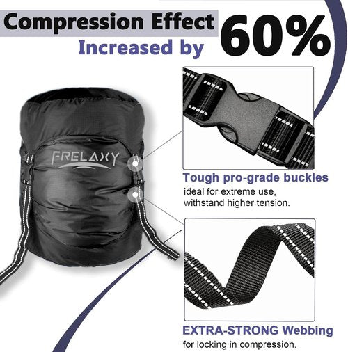 Frelaxy Compression Sack - Ultralight & Water-Resistant Stuff Sack | 11L/18L/30L/45L/52L for Camping & Hiking