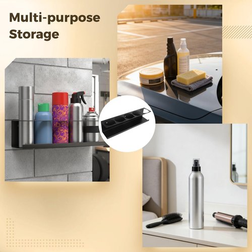 DORMIYA 4 Pcs Spray Can Holder Organizers, 5-can Wall-Mounted Aerosol Can Storage Racks with 3" Openings, Heavy-Duty Metal Paint Bottle Organizers for Garage, Shop, Utility Room