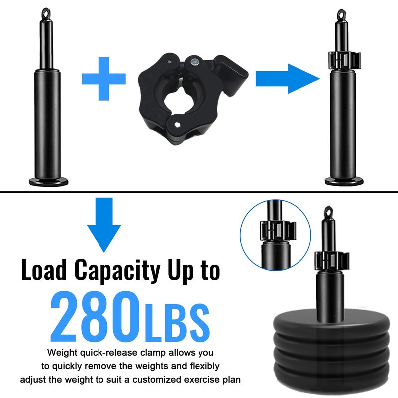 ASIEIT Weight Pulley System for Home Gym, Upgraded Cable Pulley Attachments for Garage Gym, Durable Cable Machine for LAT Pull Down, Biceps Curl, Tricep, Shoulder Workout