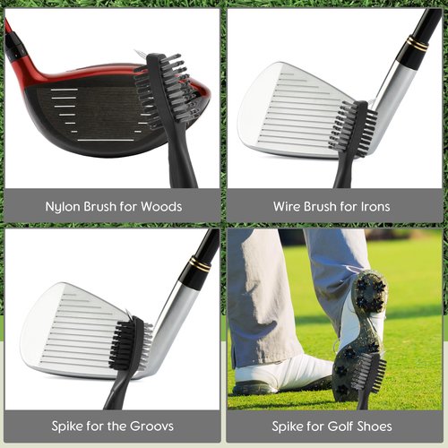 Soulchen 16 Pcs Father's Day Golf Gifts Cleaning Kit for Dad Microfiber Towel Balls Cleaning Brush Tees Divot Repair Tool by Golf Accessories Kit for Father Retirement Gifts