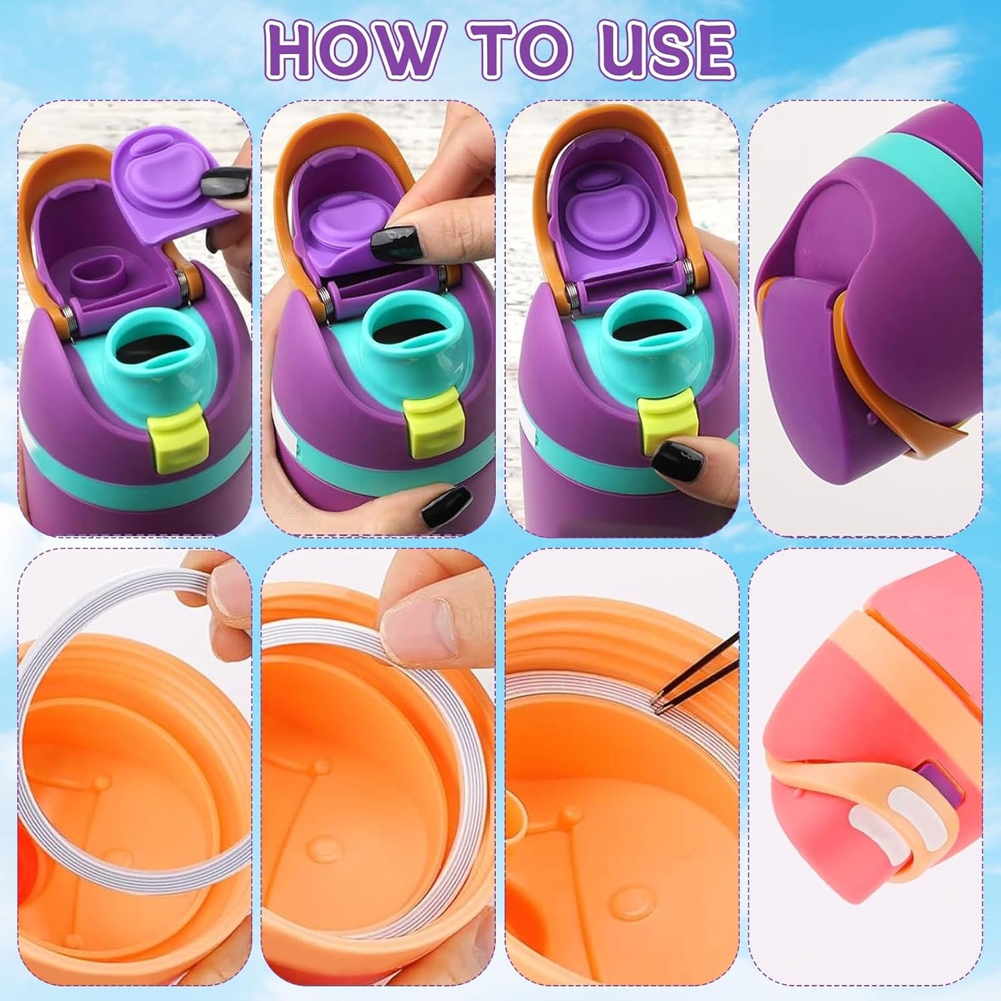 Owala | Replacement Lid Rubber Seal Stopper & O-Ring Gasket | Compatible with 24/32 oz Water Bottles