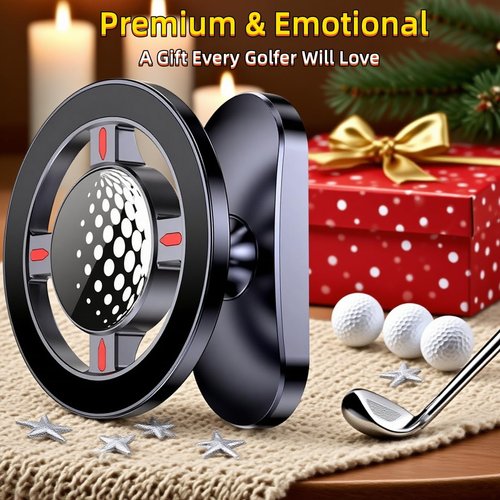 Magnetic Golf Cart Phone Holder Mount | Ultra-Secure MagSafe Compatible for iPhone 12–17 Pro Max & More | Universal Fit for EZGO, Club Car, Yamaha Golf Carts | Premium Golf Gift for Men & Women