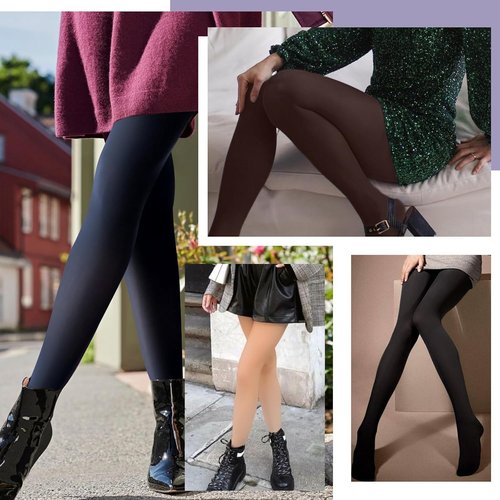MANZI Opaque Tights - Run Resistant Control Top Panty Hose for Ultimate Comfort and Style
