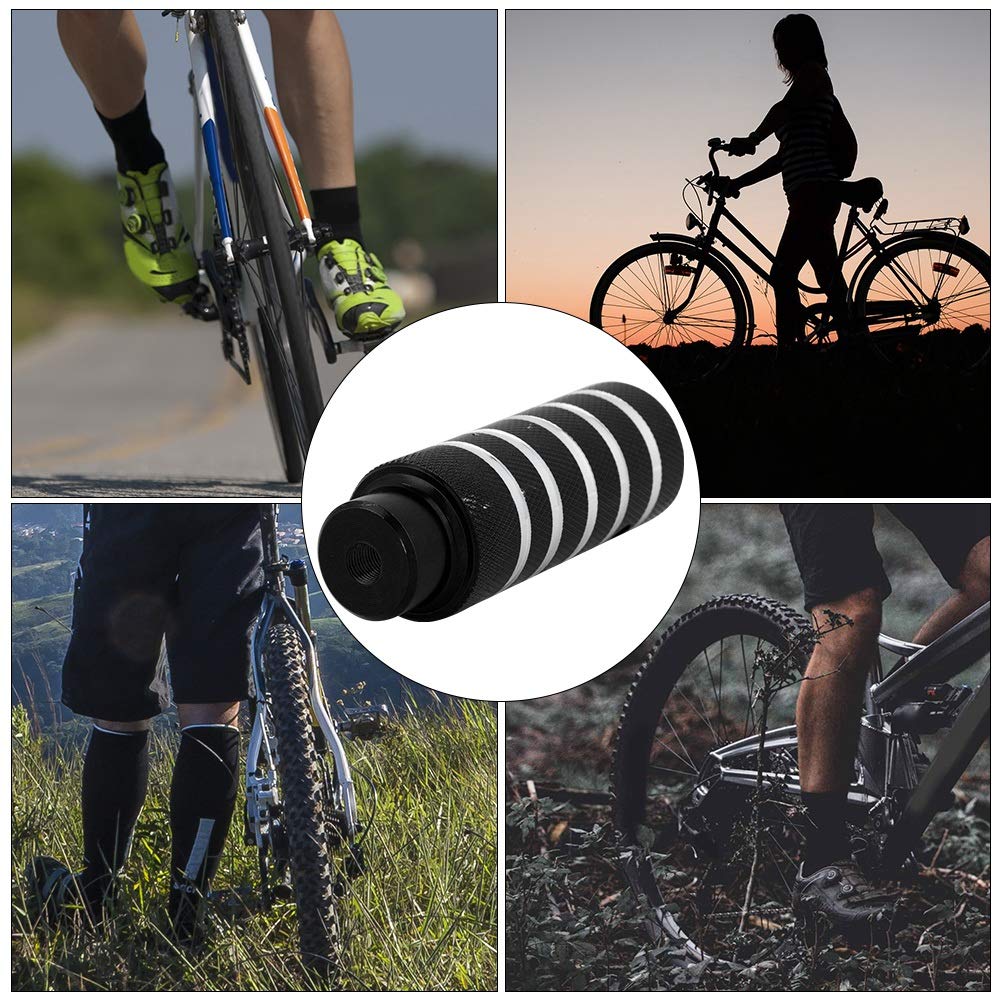 ASHATA Pegs for Mountain Bike, 1 Pair Metal Cycling Rear Stunt Pegs Footrest for Mountain Bike, 1.5x4.3 inch (Black)