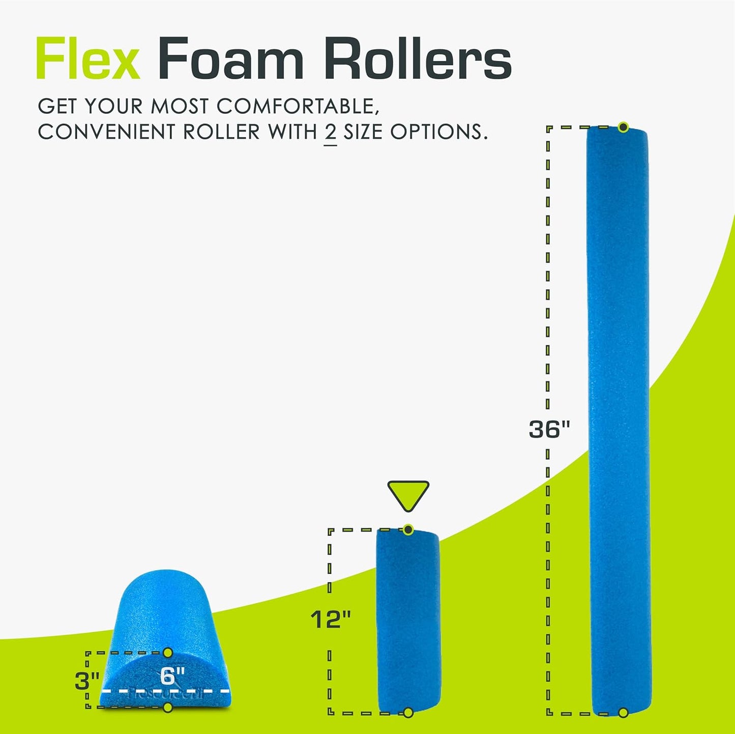 ProsourceFit Flex Foam Roller - Muscle Massage & Physical Therapy Tool for Core Stability | 36-Inch
