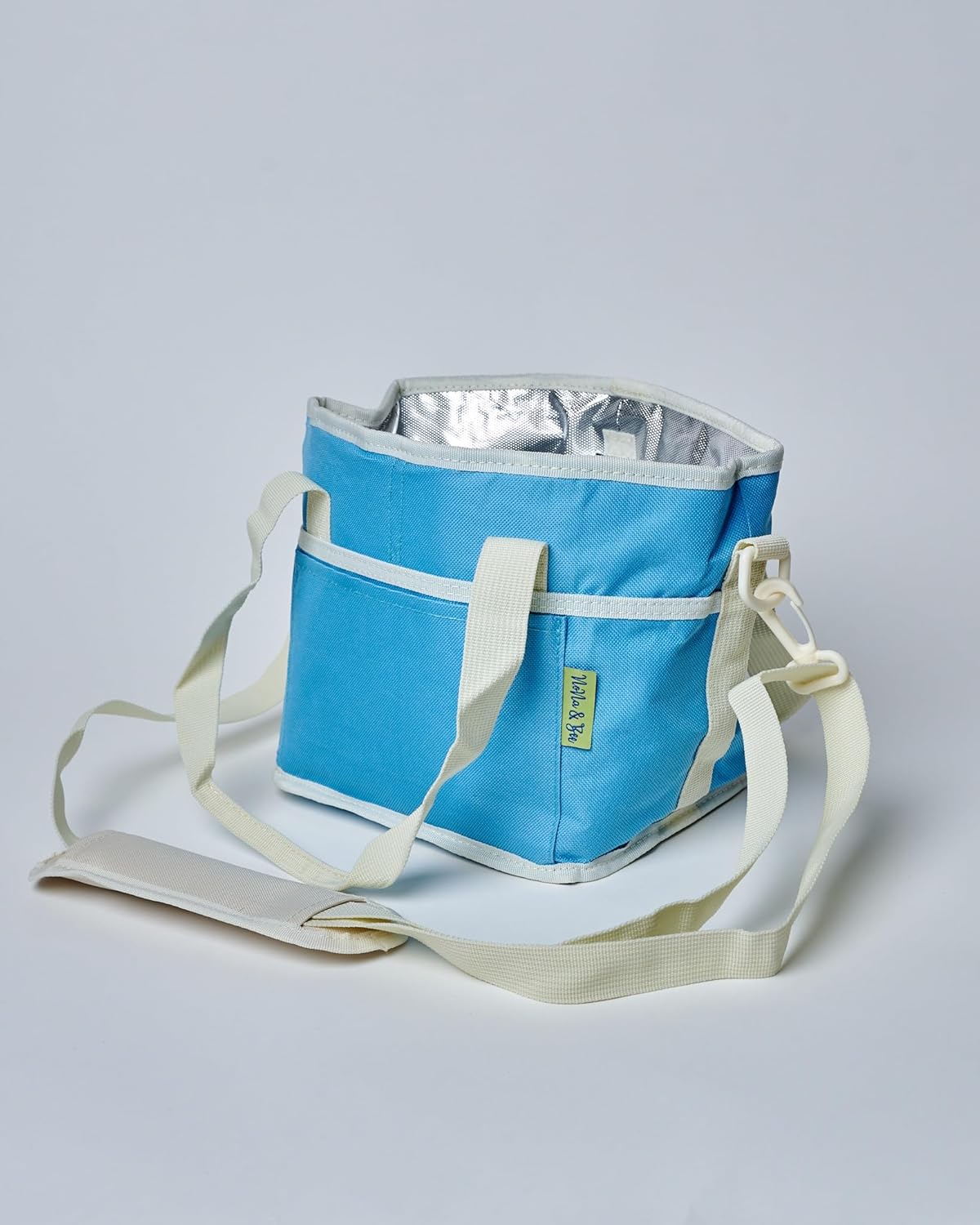 NoNa & Bee Water Bottle Holder with Strap - Family Size 4 Compartment Drink Bag | Adjustable Tumbler Carrier for Large & Small Drinks | Hands-Free Design, Stable in Car