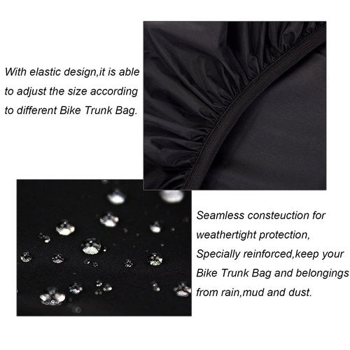 Bicycle Rear Rack Rain Cover Bike Trunk Rain Cover 80L Green