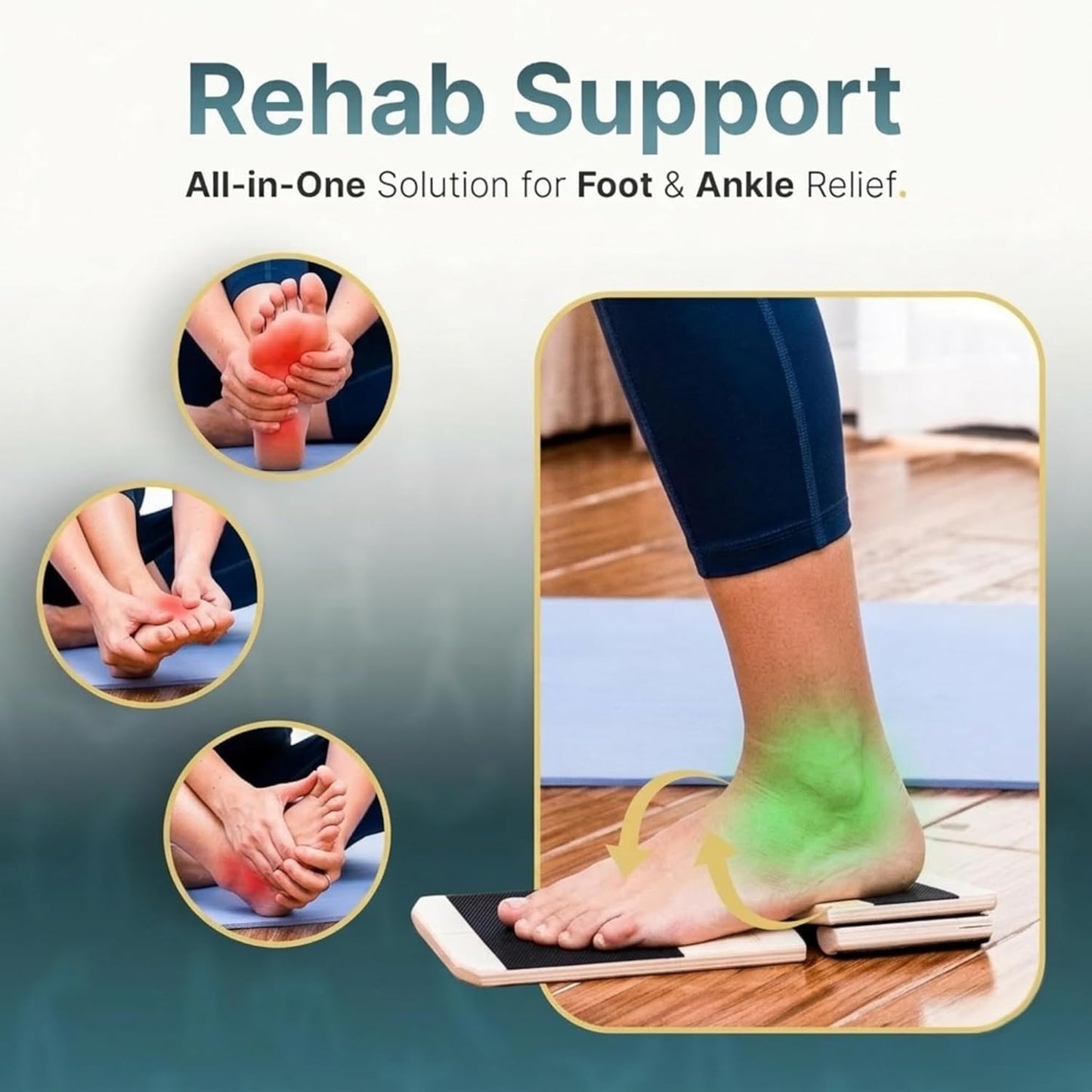 Skiennix Ankle Strengthener - Balance Trainer for Physical Therapy | 2 Difficulty Levels, Mobility Board for Injury Recovery