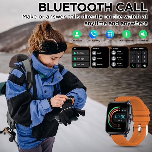 BENIO Fitness Tracker - 1.85" Smartwatch with 24/7 Heart Rate, Spo2 & Sleep Tracking | IP67 Waterproof, 100 Sports Modes