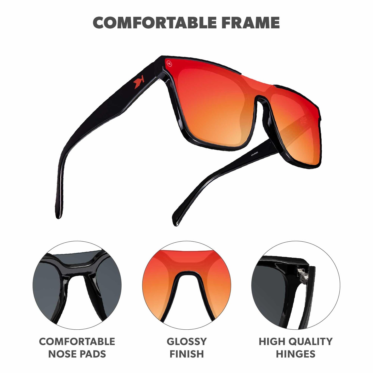 Knockaround Trendy Polarized Sunglasses for Men & Women - UV400 Protection