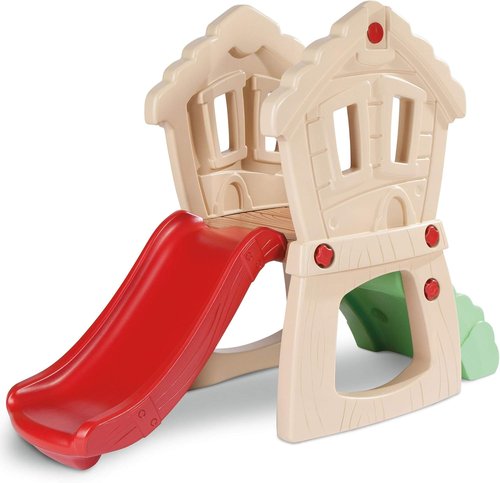 Little Tikes Hide and Seek Climber - Fun Outdoor Playset for Kids Ages 1-4 | Red, Cream, Green