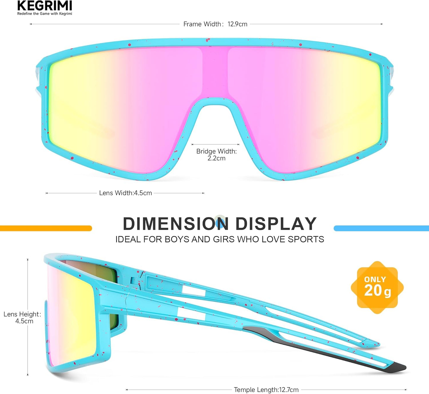 Skiennix Kids Sunglasses - Polarized UV Protection for Boys & Girls | 3-Pack Sports Glasses
