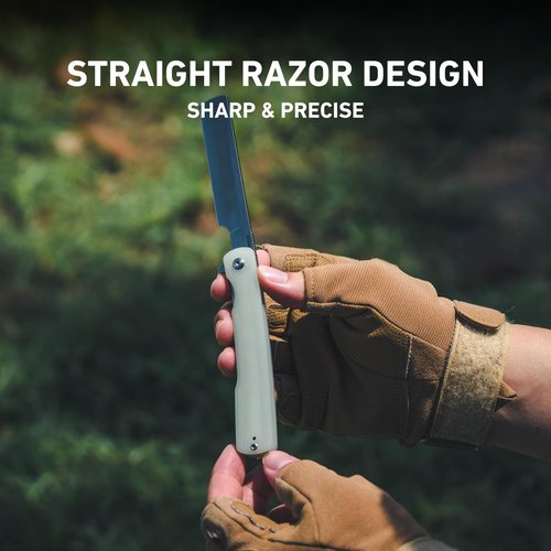ARTISANCUTLERY Orthodox V2 Pocket Knife, 3.54" AR-RPM9 Steel Blade G10 Handle Folding Knife for Camping Hiking, 1883P Natural Green(New Version)