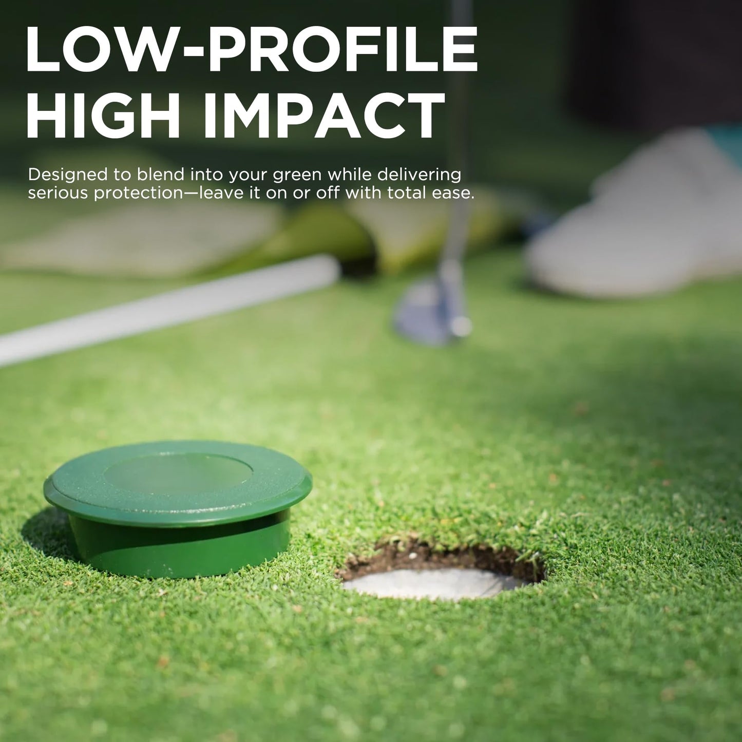 KINGTOP Golf Hole Cup Cover – Fits Standard 4.25" Aluminum & Plastic Golf Cups – Convert Backyard Practice Putting Green to Multi-Use Space, 4-Pack