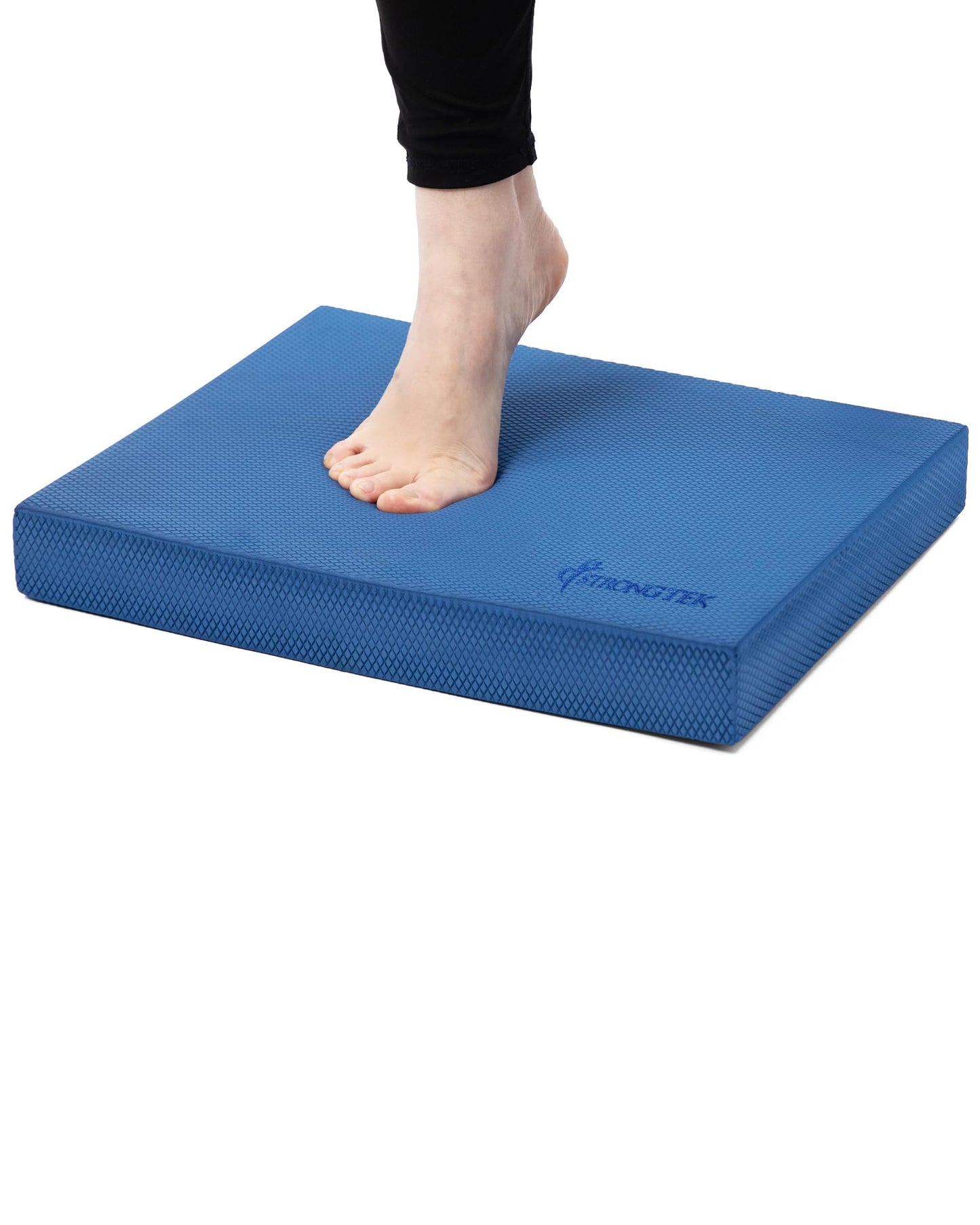 StrongTek Professional Foam Exercise Balance Pad - 15.8" x 13" x 2", High-Density TPE Foam Knee Pad, Non-Slip & Water-Resistant, for Balance Training, Physical Therapy, Yoga, and More (Blue)