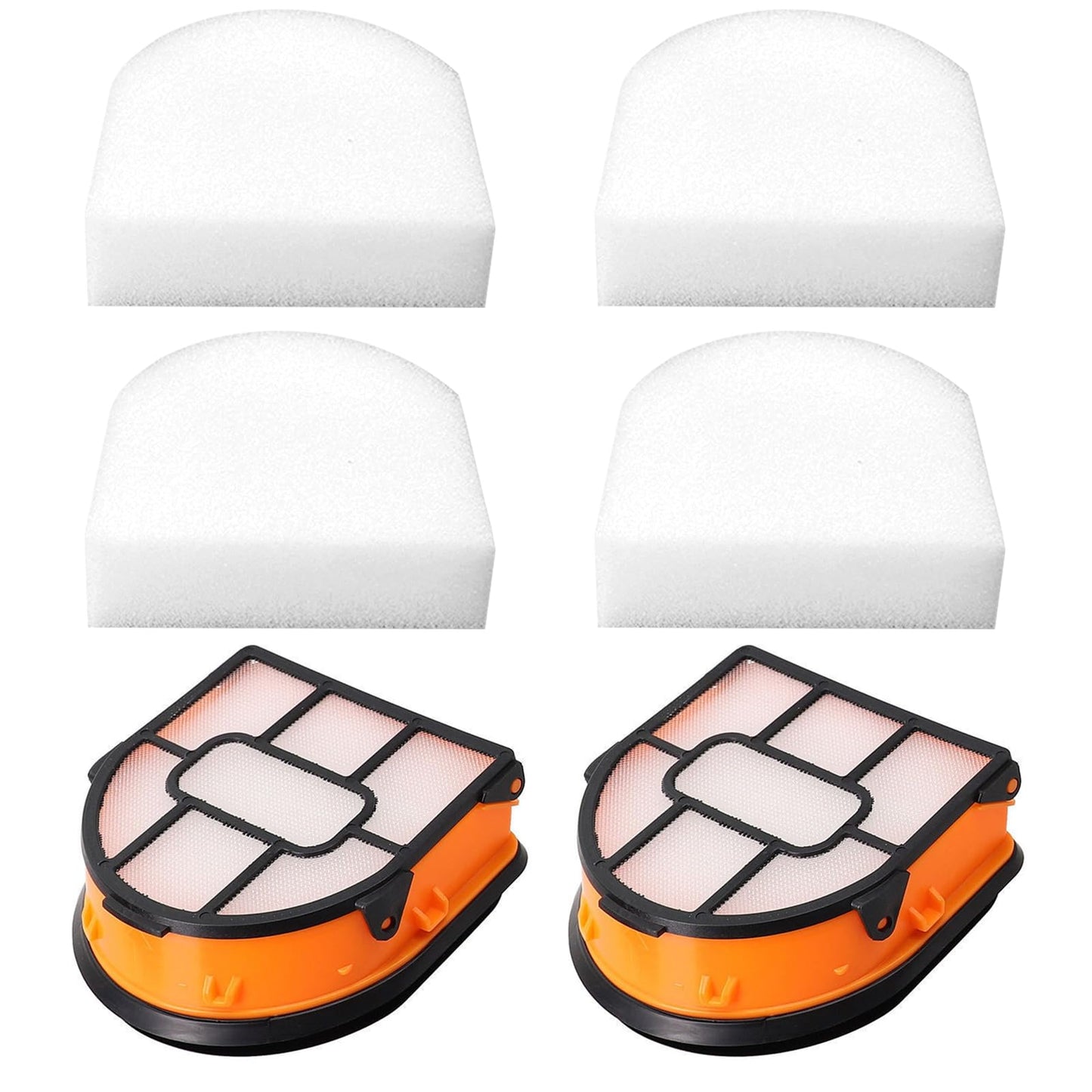 Replacement Foam Filters for Shark WD101 WD201 WD100 WD200 AW302 AW201 AW261 WD160 WD161 AW161 & MessMaster WD261 HydroVac XL 3-in-1 Vacuum Cleaner Parts# WDB1, WDB2, WDFF1, WDFF2, WDB1F2-8Pack