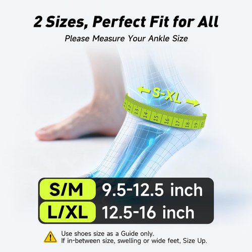 LETSHAKE Ankle Brace for Men Women, Ultralight Sprained Ankle Stabilizer for Plantar Fasciitis & Achilles Tendonitis, Adjustable & Breathable Ankle Support for Basketball, Running, Sports Injury Recovery (L/XL)