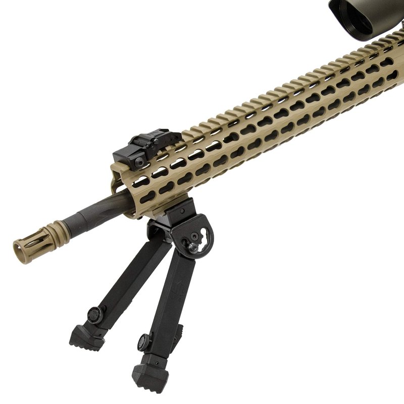 UTG Rubber Armored Full Metal QD Bipod, Height 6.0"- 8.5", Black
