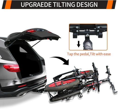 Bike Rack by [Brand Name] - 2-Inch Receiver Hitch Rack for 2 Bikes | 200 lbs Capacity, Tiltable Design