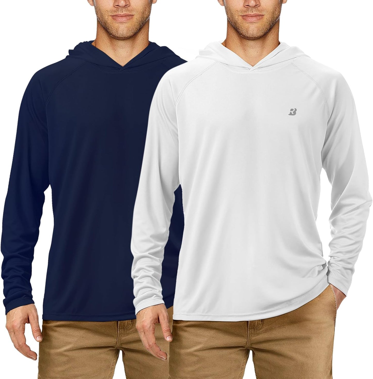 Roadbox Fishing Shirts for Men - UPF 50+ Long Sleeve UV Protection Hoodie | Ideal for Outdoor Activities