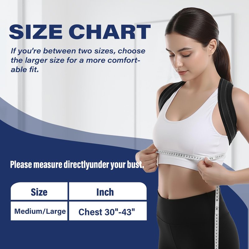Posture Corrector for Men and Women, UltraSupport+ Comfortable Upper and Back Brace, Pain Relief from Bad Posture for Slumping Shoulders, Hunching, Shoulder Pain Neck. Adjustable Back Straightener.