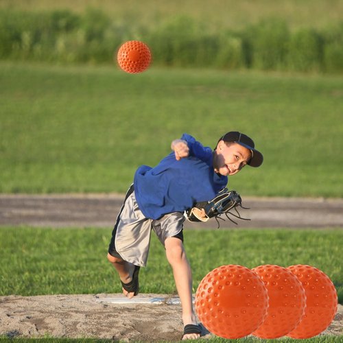 Baseballs 12 Pack - Dimpled 9-Inch Pitching Machine Baseballs for Hand-Eye Coordination & Practice