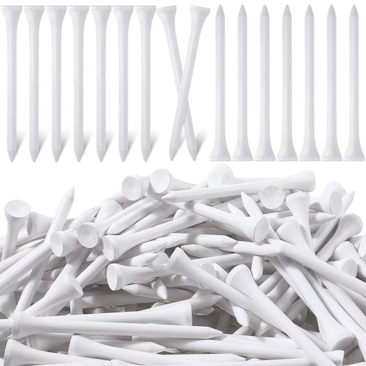Mudder 2000 Pcs Bamboo Golf Tees Bulk Professional Golf Tees Reduce Friction Side Spin for Club Men Women Kids Accessories (3-1/4 Inch,White)