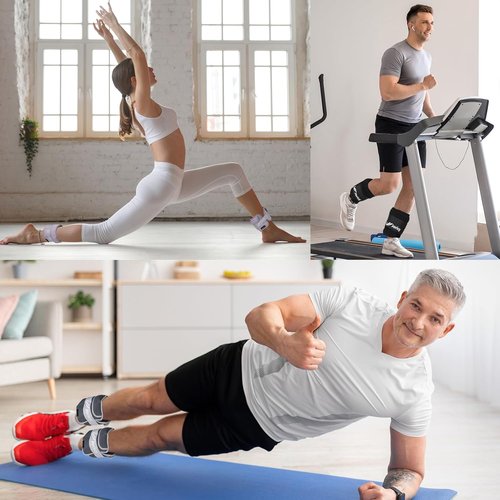 Adjustable Ankle Weights by Skiennix - Versatile 1-20 LBS for Strength Training & Fitness | 1 Pair